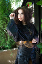 Load image into Gallery viewer, Heathered Knit Longline Microsuede Kimono Jacket
