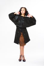 Load image into Gallery viewer, Heathered Knit Longline Microsuede Kimono Jacket
