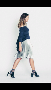 Knit Open Back Long Sleeve Top