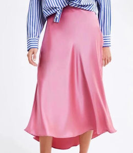 Pink A-line skirt