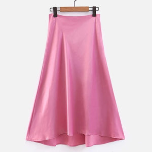 Pink A-line skirt
