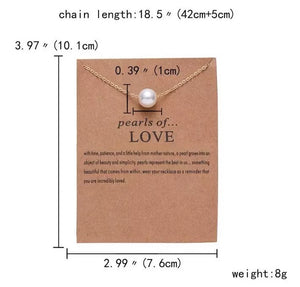 Chain Necklace "Pearls of love"