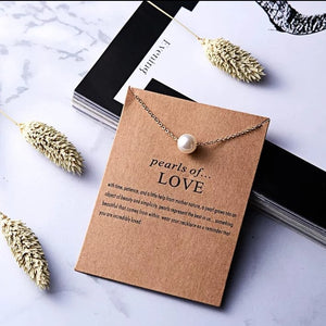 Chain Necklace "Pearls of love"