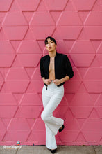 Load image into Gallery viewer, White Rolldown Flare Pants
